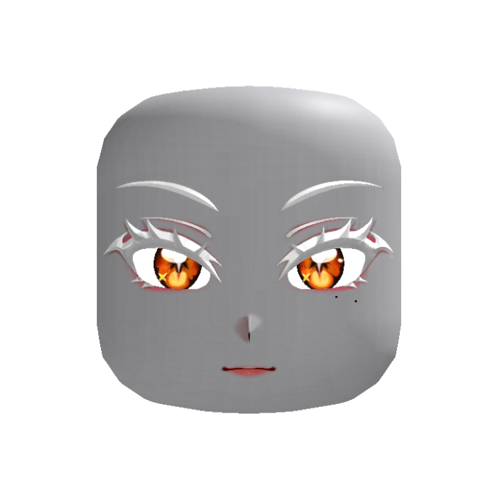Albino Kawaii Bat Lash Face Orange