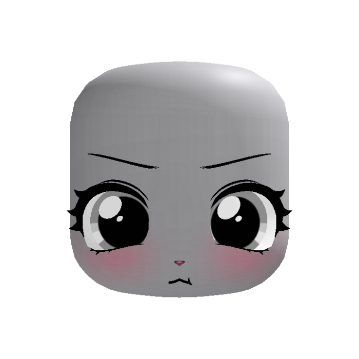 💢(｡•ˇ‸ˇ•｡) sweet angry bunny face in white