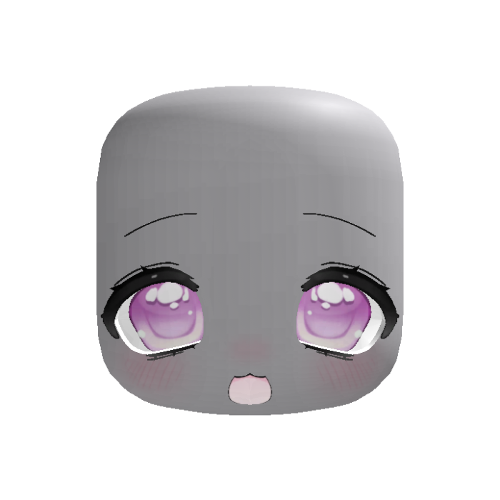 (Animated) Purple Adorable Cute Chibi Face