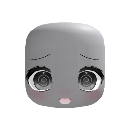 (Animated) Black Silly Kawaii Dizzy Face