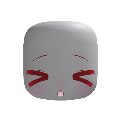 (Animated) Red Cute Kawaii Silly Blink Face
