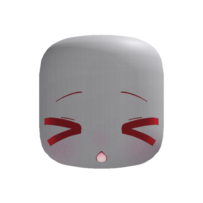 (Animated) Red Cute Kawaii Silly Blink Face