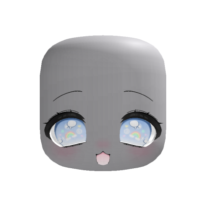 (Animated) Blue Cute Excited Face