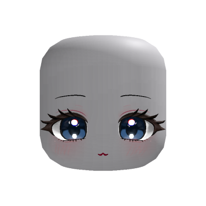 🍀Animated Cute Chibi Face(Blue)