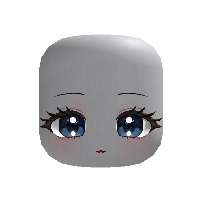 🍀Animated Cute Chibi Face(Blue)