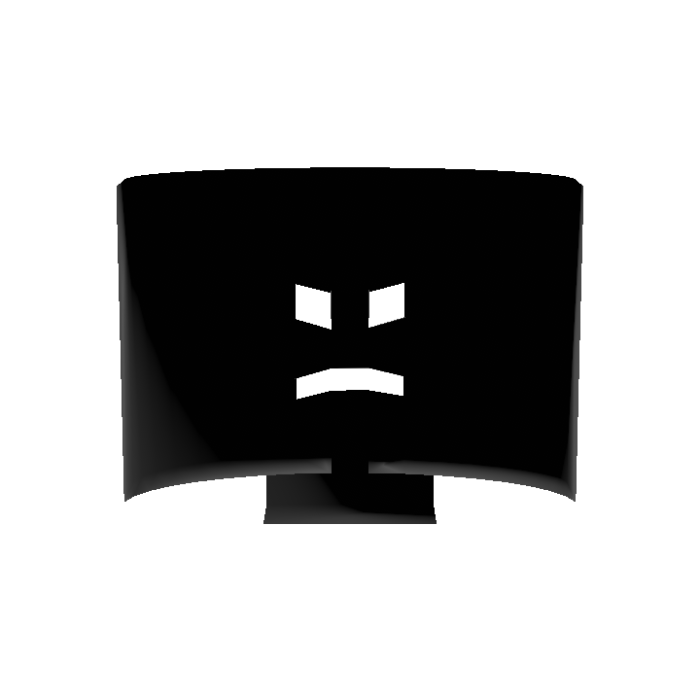 Sad Face Screen Head