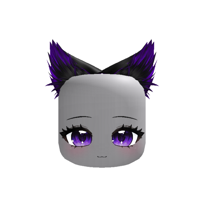 kawaii kigurumi anime chibi w/ ears (purple)