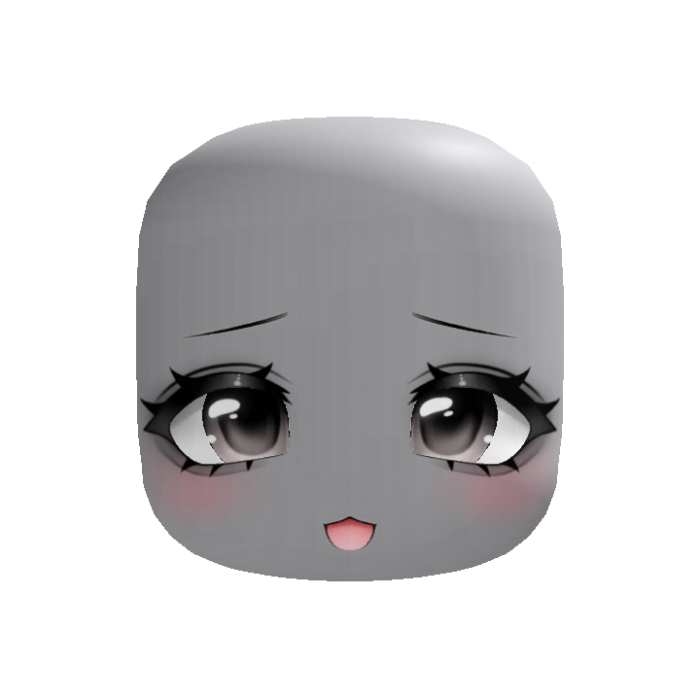 kawaii pleading puppy cute moe face gray