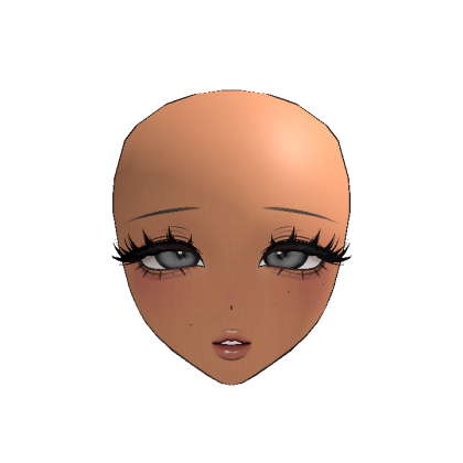 Elegant Pretty Anime Girl Face Tan (Recolorable)