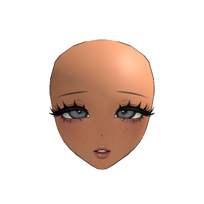 Elegant Pretty Anime Girl Face Tan (Recolorable)