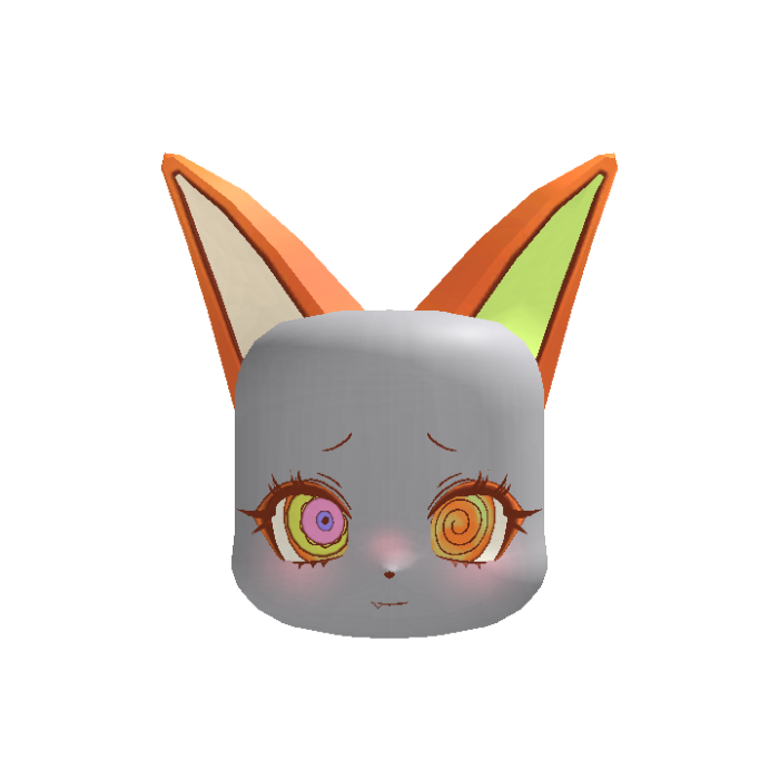 Cute Anime Fox Girl Orange ♥ [ ANIMATED EARS ]