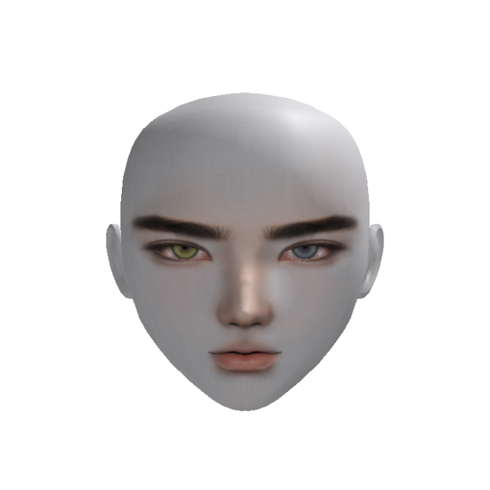 zeslin korean anime boy face makeup heterocromia