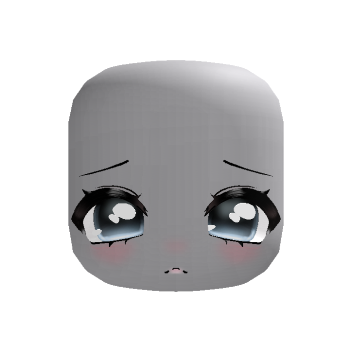 cute kawaii gray sad watery puppy eyes