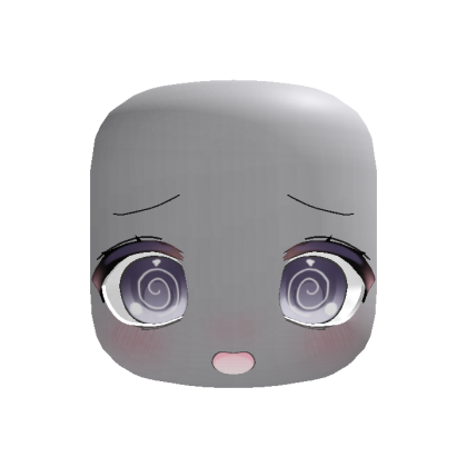 (Animated) Blueish Silly Kawaii Dizzy Face