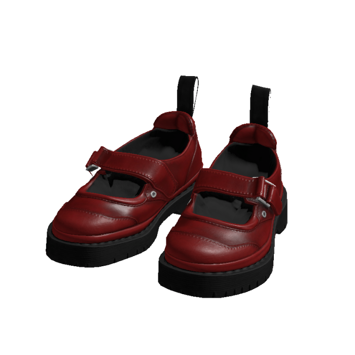 Red Mary Janes Platform Shoes