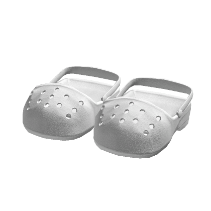 White Clog Slides