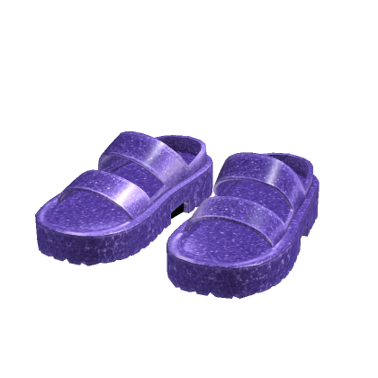 Glitter Platform Sandals (Purple)