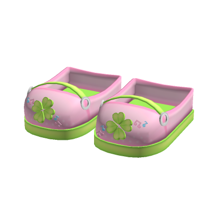 cute pastel pink clover shoes