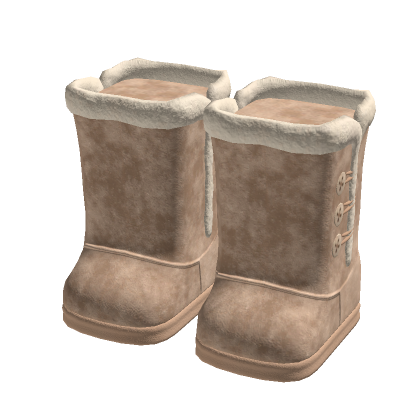 light brown cute high fluffy uggs