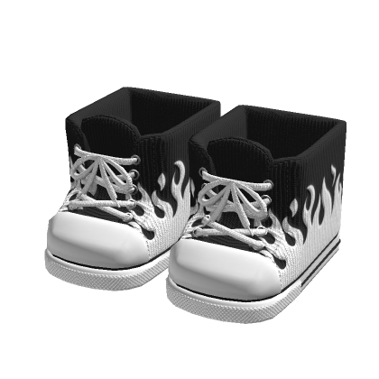 White Fire Canvas Shoes