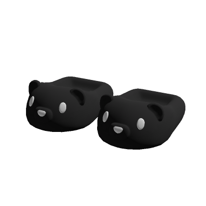 Bear Slippers Black