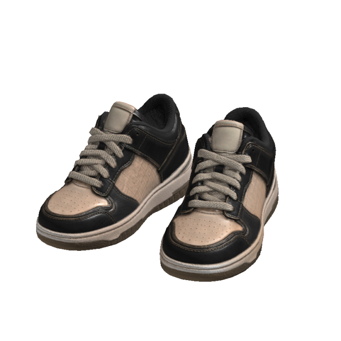 Colorful Designer Sneakers (Black)