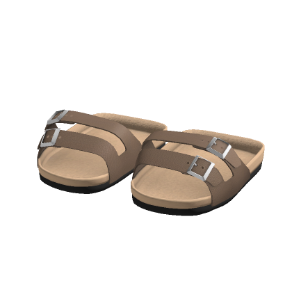 sandal shoes buckle brown thumbnail