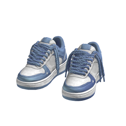 Y2K Chunky Lace Sneakers (Light Blue) thumbnail