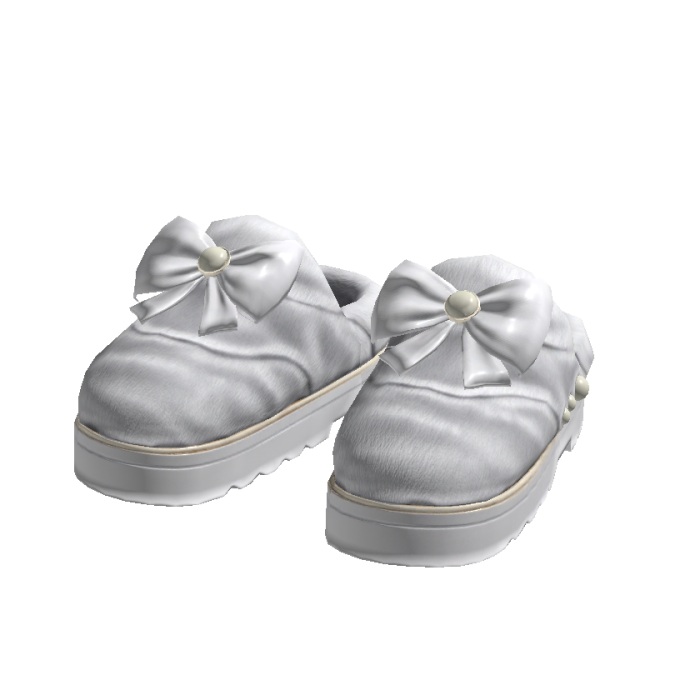 Cute Fur slippers [white]