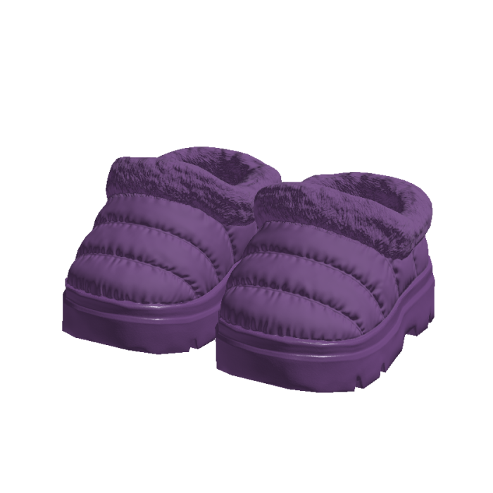 Purple Puffer Fur Clogs 1.0