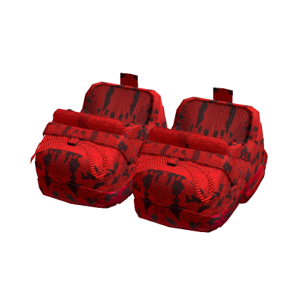 red camo chunky sneakers
