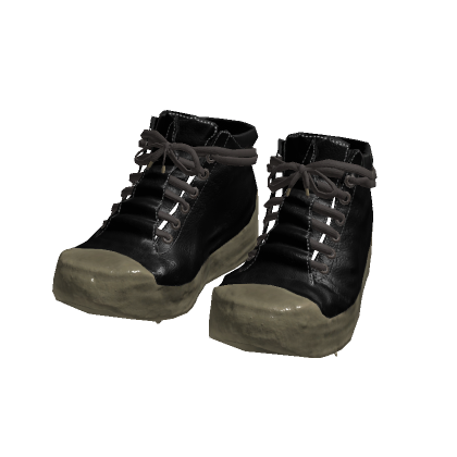 carol/rick black high top waxed drip sneakers