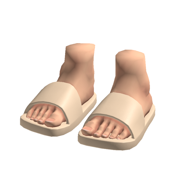 Big Feet Flip Flop (Beige)