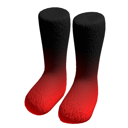 Dark Red Gradient Fur Boots