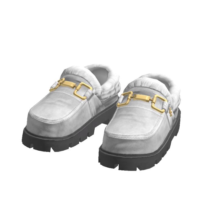 suede loafers [white]