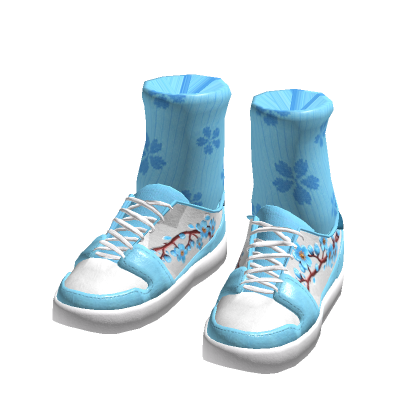 flower Shoe Blue