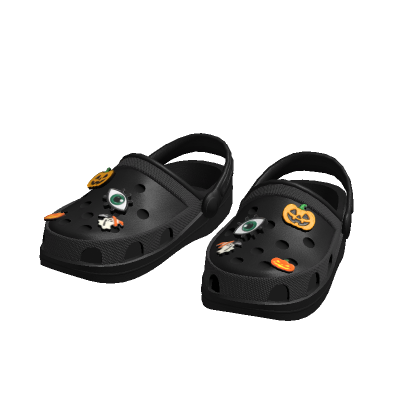 Black Halloween Clogs