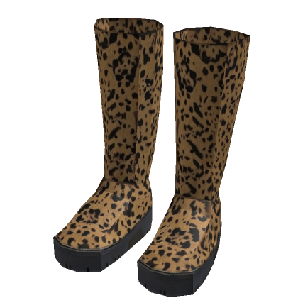 Tan Leopard Print Boots