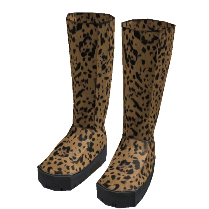Tan Leopard Print Boots