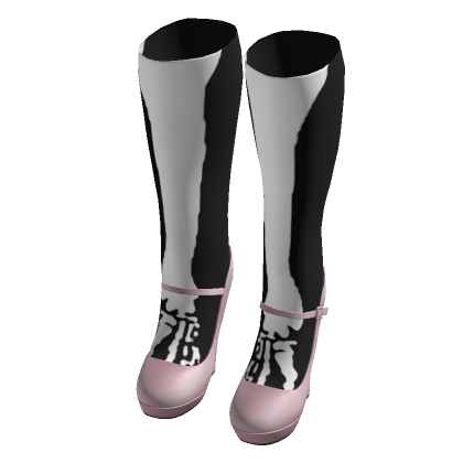 ☆ pink wedge heels with bone socks (It-girl ver.) thumbnail