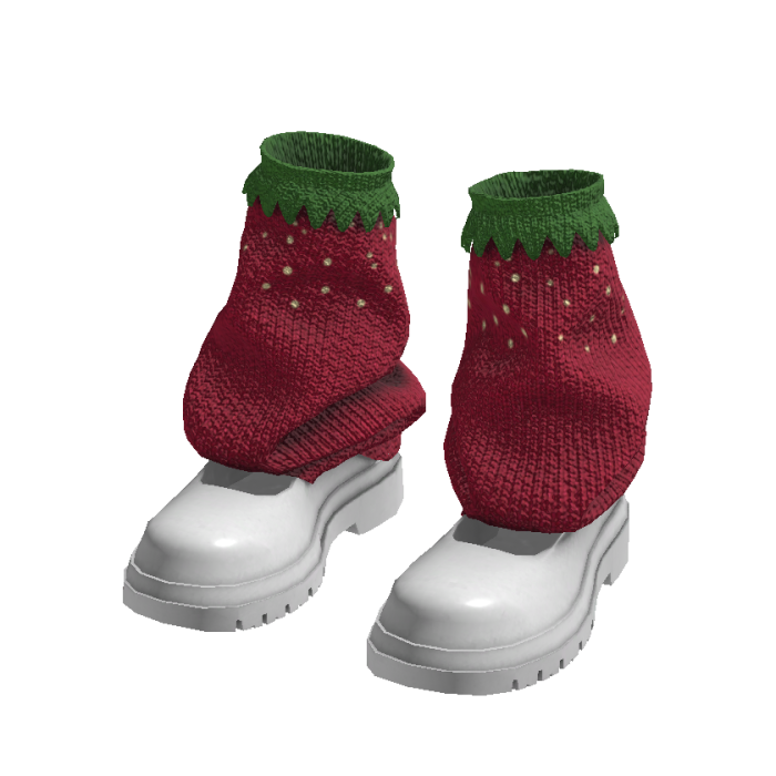 Chunky Strawberry Y2K Knit Leg Warmers