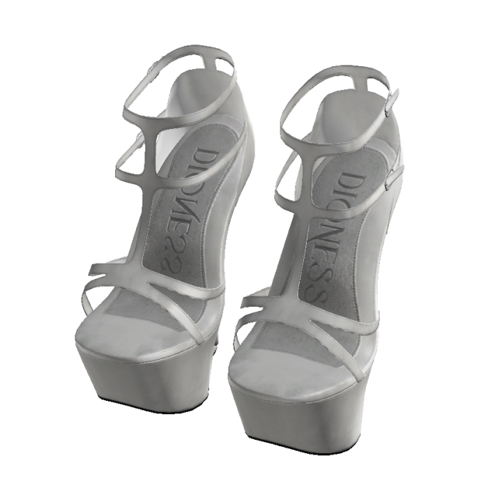 White Armor Wedge Heels