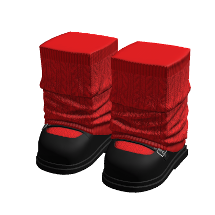 3.0 Doll Platform Shoes Red Leg Warmers Boots y2k thumbnail