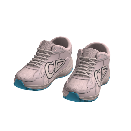 Designer Shoes Pale Pink Blue thumbnail