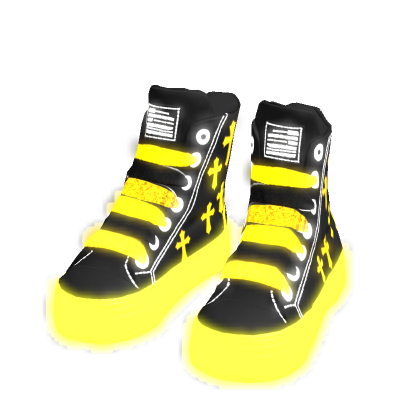 ✨ Emissive Glow Chunky Yellow Shoes