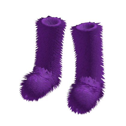 Purple Fur Fuzzy Furry Boots Y2K thumbnail