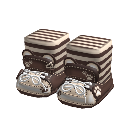 🐻🐾 cute kawaii brown bear shoes w socks
