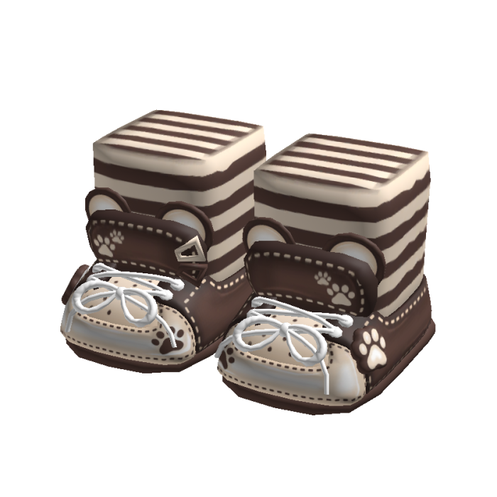 🐻🐾 cute kawaii brown bear shoes w socks