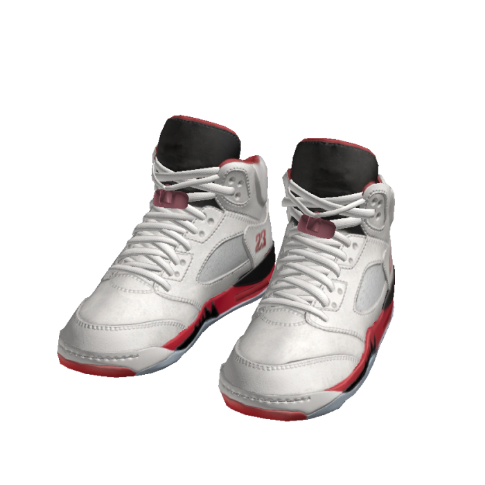 White & Red Popular Basketball Sneakers