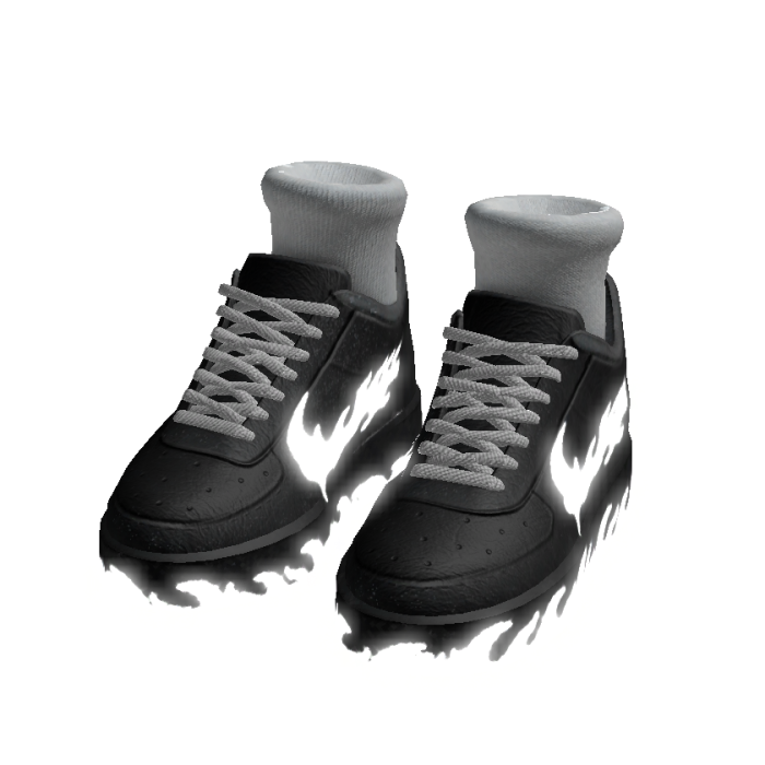 Emissive Fire Shoes White